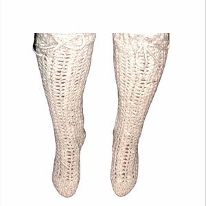 Crochet below knee high socks
